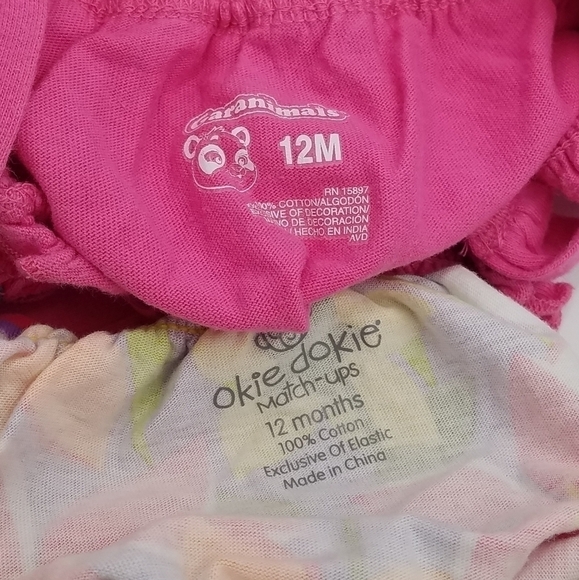 Set 2 Tank Top Shirt Smocking Flower Colorful 12m - Picture 6 of 6